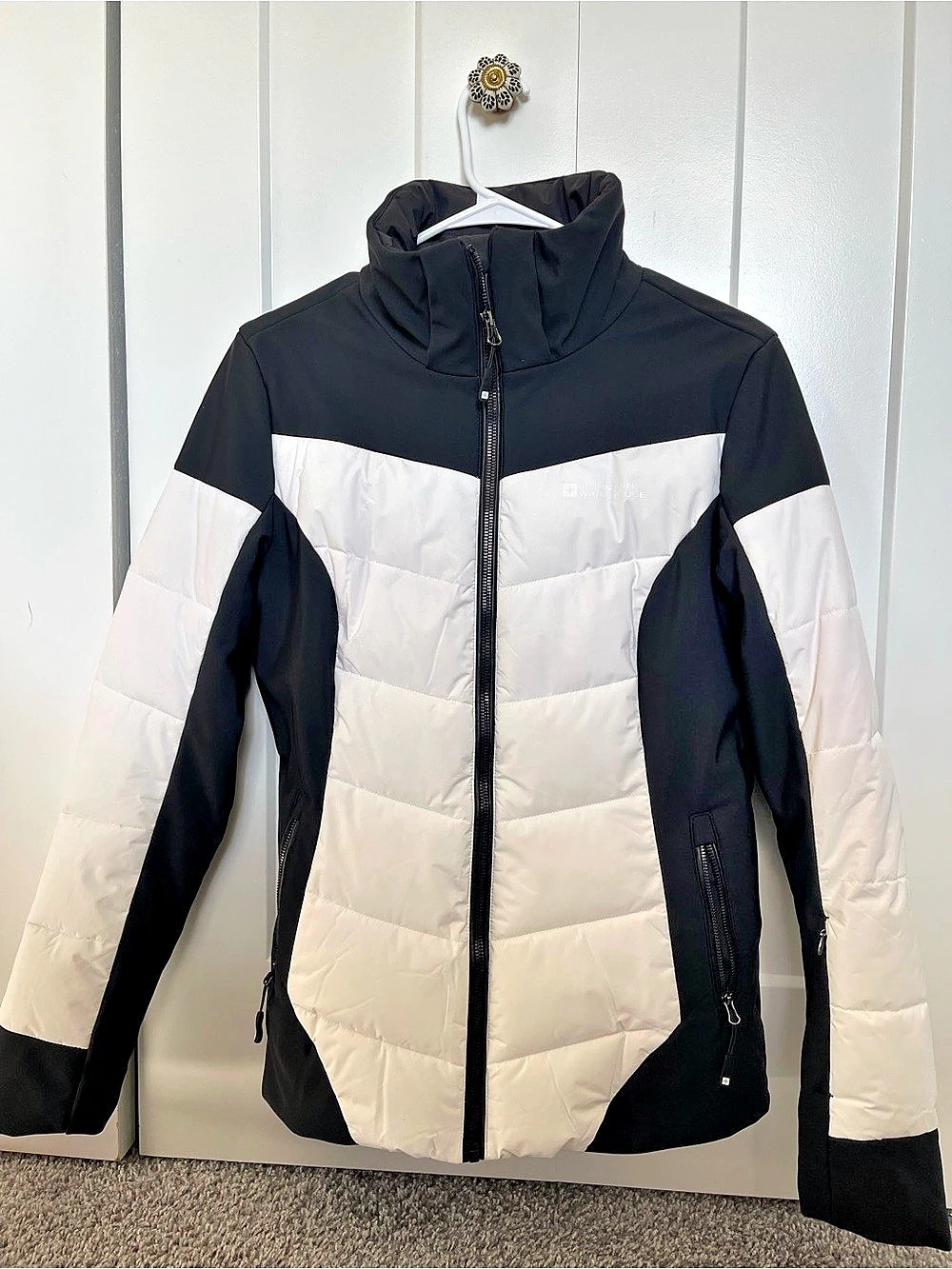 Mountain Warehouse Colorblock Ski Jacket Black & White US 4